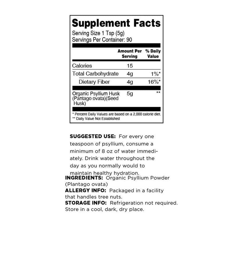 [Australia] - Terrasoul Superfoods Organic Psyllium Husk Powder, 1 Lb - Superfine Texture | High Purity | Keto Baking 1 Pound 