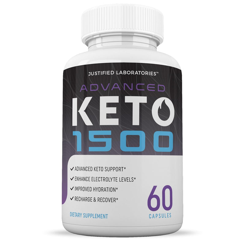 [Australia] - Justified Laboratories (2 Pack Advanced Keto 1500 Keto Pills 1275MG New & Improved Formula Contains Apple Cider Vinegar Extra Virgin Olive Oil Powder Green Tea Leaf 120 Capsules 60 Count (Pack of 2) 