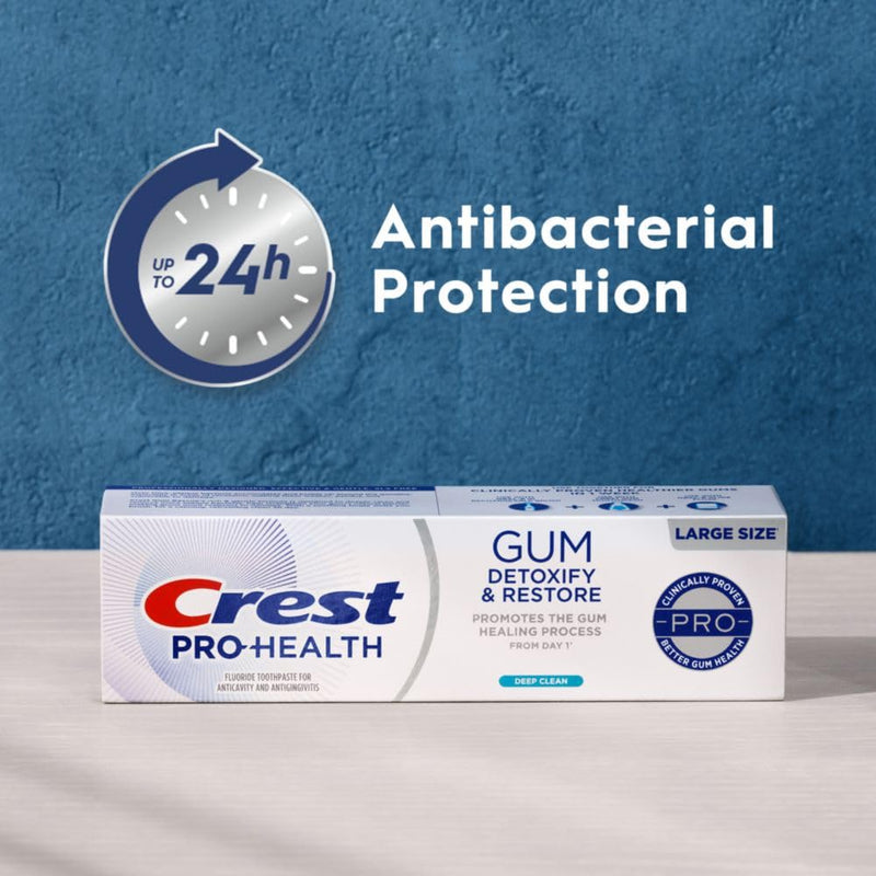 [Australia] - Crest Pro-Health Gum Detoxify and Restore Deep Clean Toothpaste, 4.6 Ounce (Pack of 3), Anticavity, Antibacterial Flouride Toothpaste, Clinically Proven, Gum and Enamel Protection 