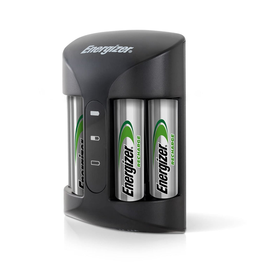 Energizer Rechargeable AA and AAA Battery Charger (Recharge Pro) with 4 AA NiMH Rechargeable Batteries, Auto-Safety Feature, Over-Charge Protection 1 COUNT