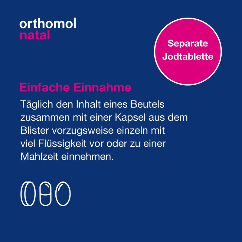 [Australia] - Orthomol Natal - micronutrients for pregnancy and breastfeeding - with folic acid, other vitamins and zinc - tablets/capsules, 30 daily portions 