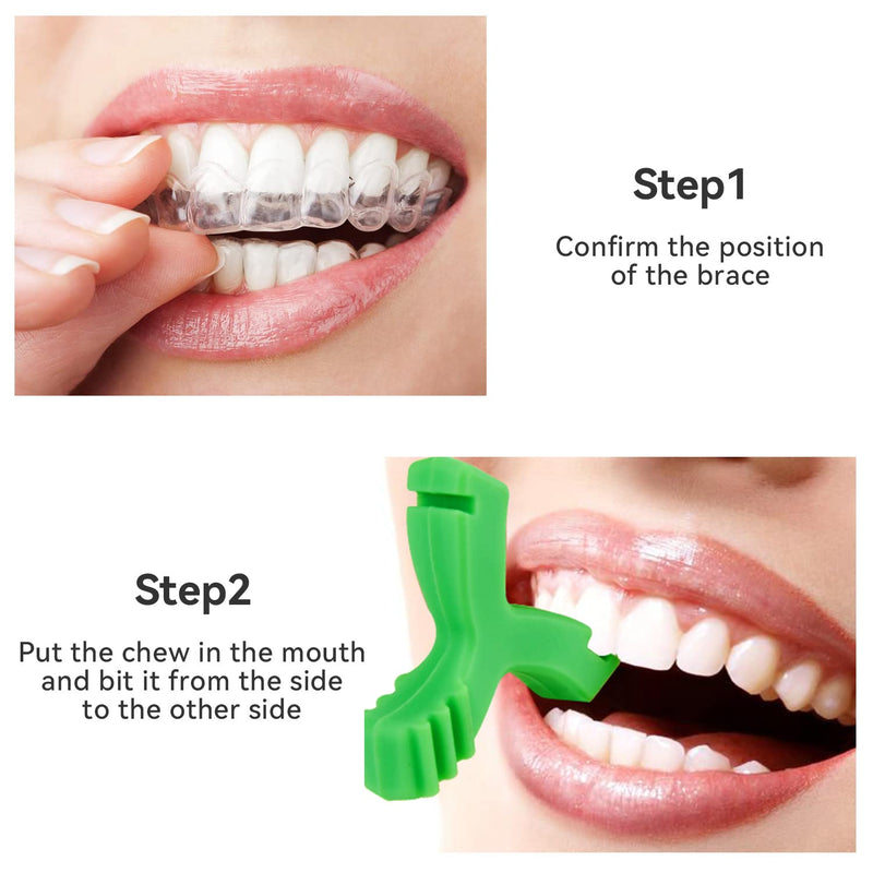 [Australia] - Chewies for Invisalign Aligner, DLENP 4 PCS Y-Shaped Chewies for Aligner Trays Seater Orthodontic Munchies for Invisalign (Unflavored,Strawberry, Mint, Grape) White, green, purple, pink 
