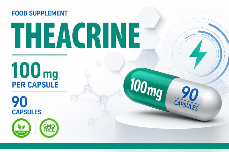 Hepatica Theacrine 100mg | 90 Vegan Capsules | 3-Month Supply | Single Ingredient | 3rd Party Lab Tested