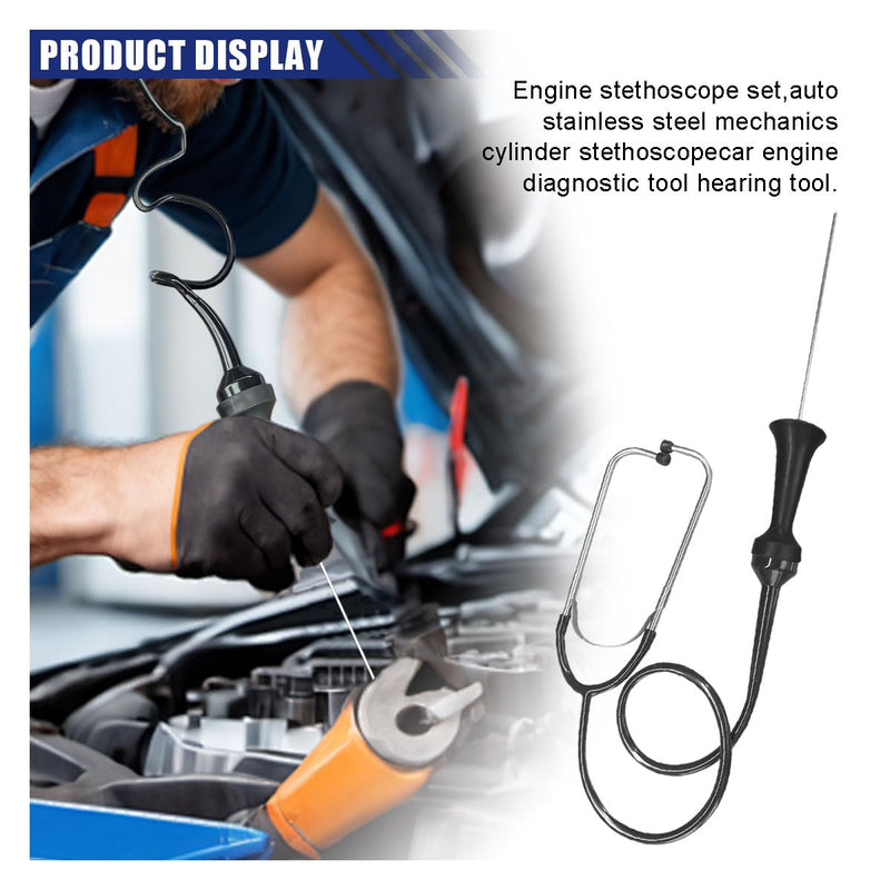[Australia] - Mechanic Stethoscope, Automotive Engine Diagnostic Tool, Car Engine Sensitive Hearing Tool, Automotive Stethoscope Kit with Extended Handle for Cars, Motorcycles and Trucks 