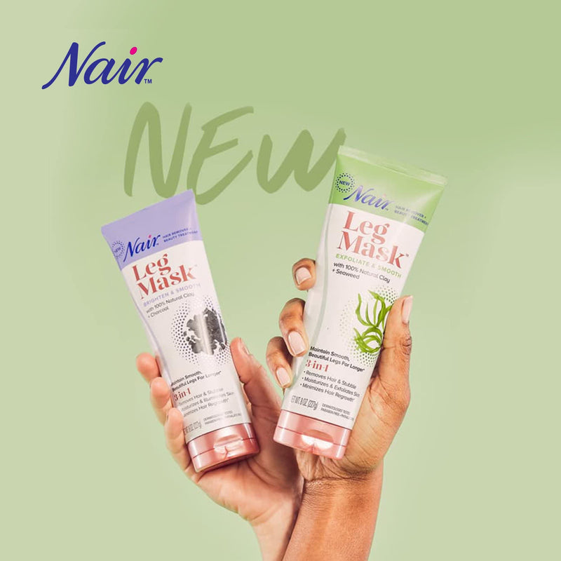 [Australia] - Nair Leg Mask Clay Exfoliate & Smooth 8 Ounce Tube (Pack of 2) 