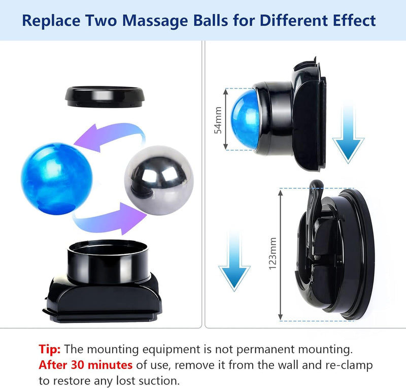 [Australia] - Mountable Massage Ball, 3 in 1 Muscle Recovery Massager, for Pain Relief, Myofascial Release, Knots, and Deep Tissue, Trigger Point Massage Therapy, Ideal Gifts for Loved Ones 1 - Pack - Mountable Ball Kit 