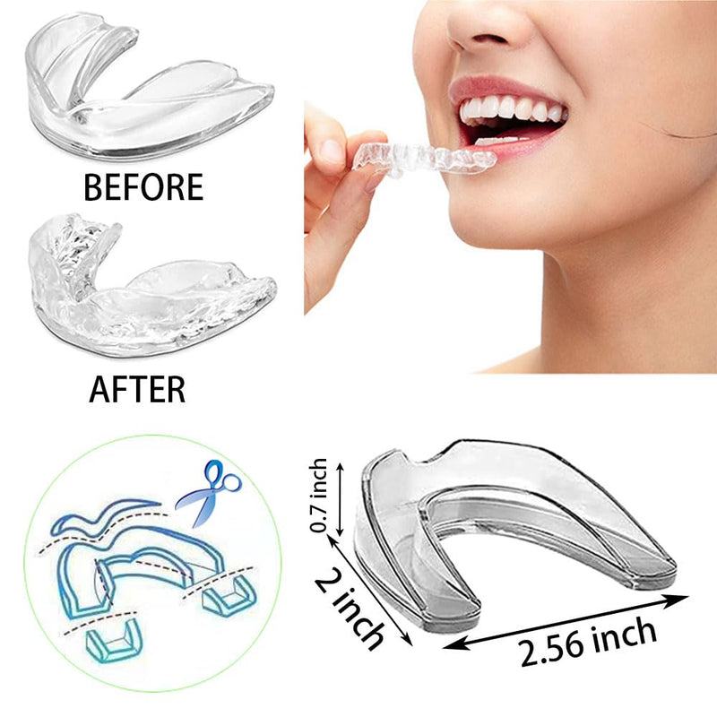 [Australia] - Mouth Guard for Clenching Teeth at Night,4 PCS Custom Moldable Dental Night Guard,Professional Mouth Guard for Grinding Teeth Stops Bruxism(One Size) 