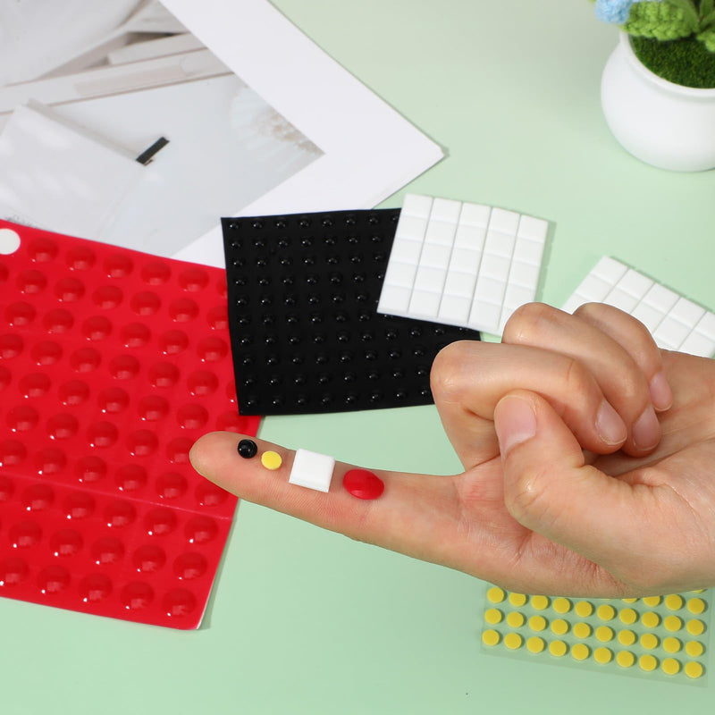 330pcs Bump Dots for Visually Impaired, Low Vision Aids Braille Stickers Silicone Braille Label for Blind & Elderly (Black, Red, White, Yellow)