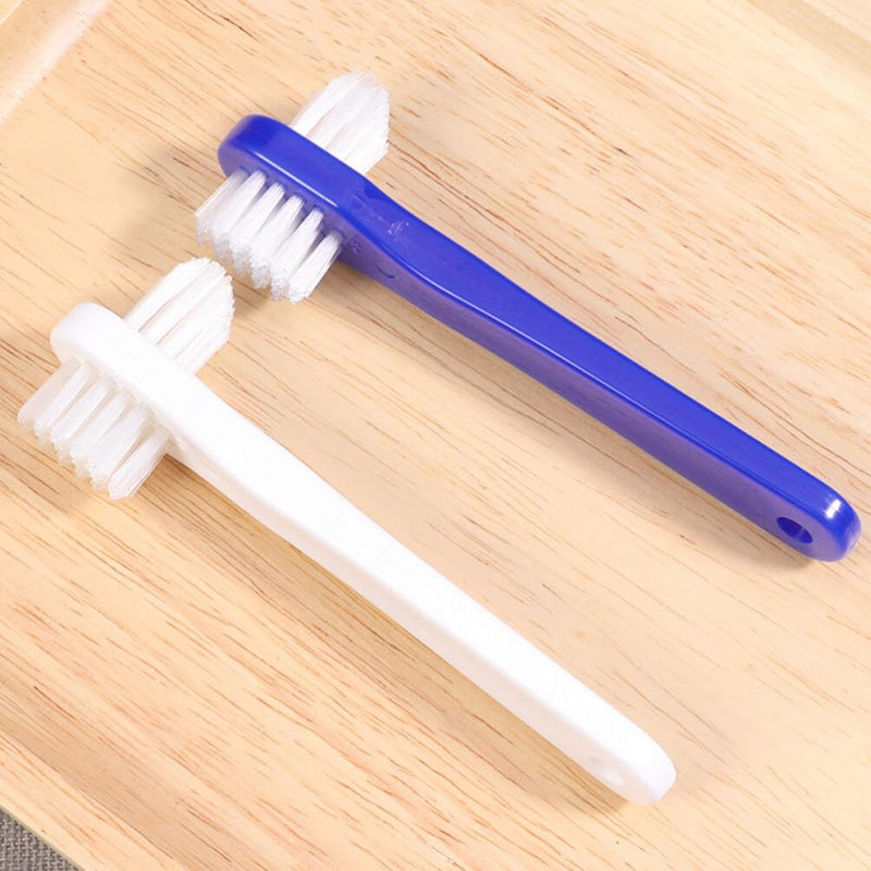 [Australia] - Beaupretty 4 Pcs Cleaner Toothbrushes Portable Toothbrushes for Cleaning Cleaner Finger Care Brush Double Head White Travel Pp 