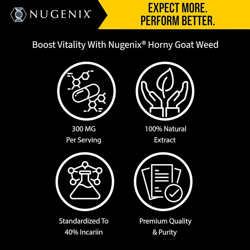 [Australia] - Nugenix Essentials Horny Goat Weed Extract - Epimedium Extract - 30 Capsules 30 Count (Pack of 1) 