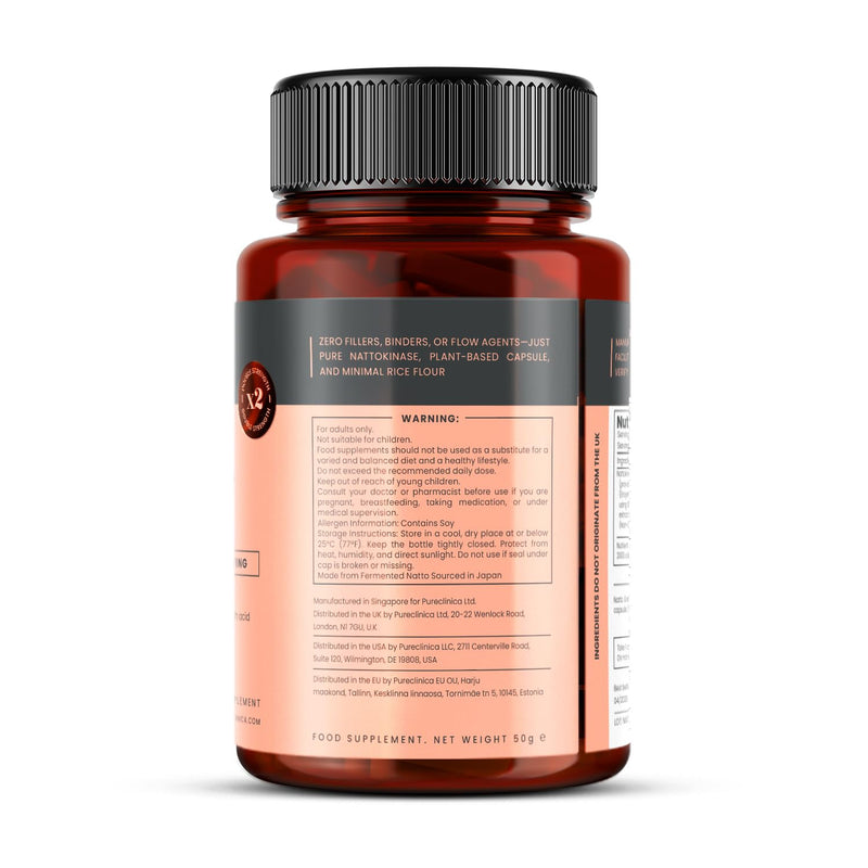 Nattokinase 4,000 FU per Capsule – 120 Vegan Capsules – High Potency, Delayed-Release – Non-GMO, Soy-Derived, No Fillers – 4 Month Supply 120 count (Pack of 1)