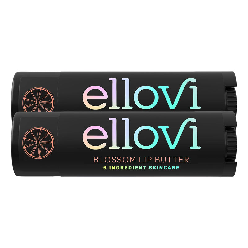 Natural Lip Butter Lip Balm - Blossom - Pure Enough to Eat - Made With Just 6 Vegan Ingredients - Moisturizing Lip Care for All Day Hydration (2-Pack)