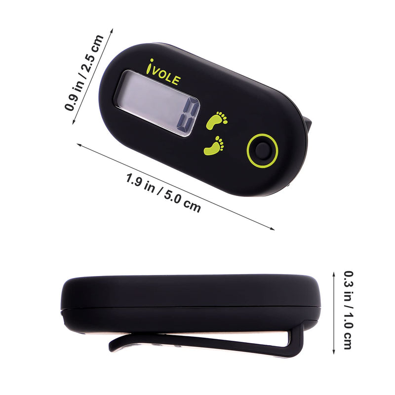 [Australia] - WINOMO Exercise Step Walking 3D Pedometer Accurate Step Counter Walking Distance Miles/Km Calorie Counter Exercise Time Silent with Clip and Lanyard Pedometer 