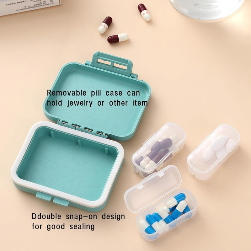 3Pack 3 Compartments Travel Pill Case Moisture Proof Small Pill Holder Portable Portable Moisture Proof Medicine Vitamin Container 3 Pack
