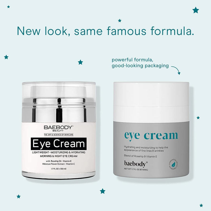 Baebody Made in USA Eye Cream with Rosehip and Vitamin E, 1.7 fl oz | Anti-Aging and Moisturizing Eye Cream for Dark Circles and Wrinkles Eye Cream New 1.7 Fl Oz (Pack of 1)