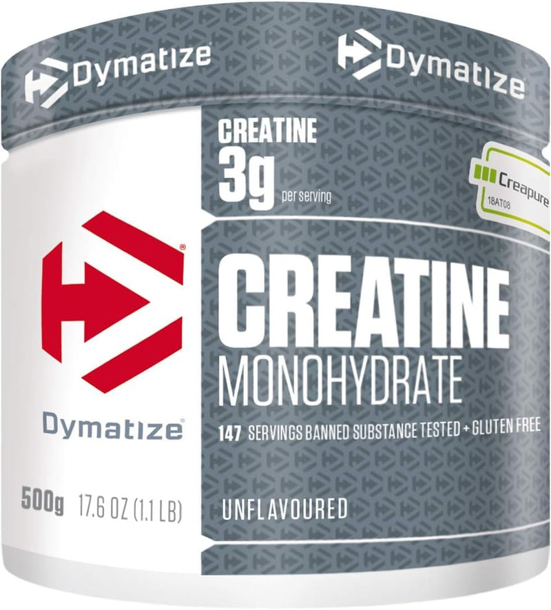[Australia] - Dymatize Creatine Monohydrate Unflavored Powder 500g - 100% Creapure Creatine - Amino Acid - Creatine 147 Servings (Pack of 1) 