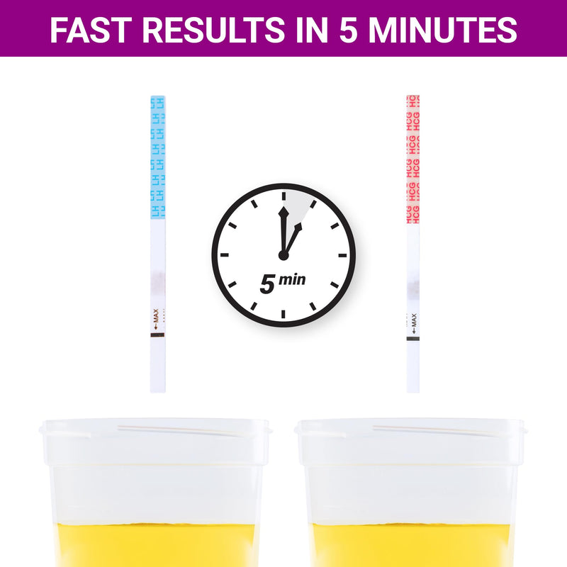[Mintegrity] 50 Ovulation Test Strips and 25 Pregnancy Test Strips Combo Kit, (50 LH + 25 HCG), Easy to Use at Home