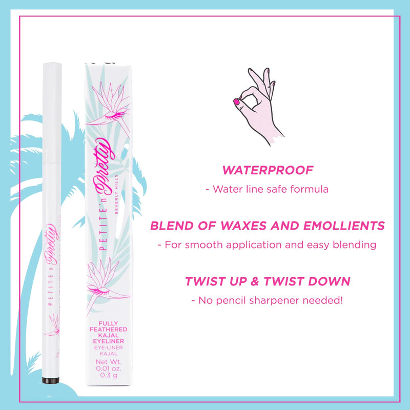 [Australia] - Petite 'n Pretty Eye Makeup Set for Kids - Makeup for Tweens & Teens - Fully Feathered Volumizing Mascara, Eyeliner, Made in the USA, w/Gift Bag 
