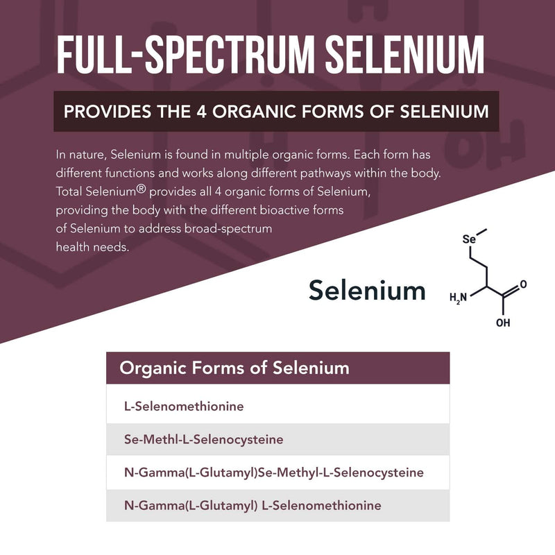 [Australia] - Total Selenium - 200 mcg, Plant-Based Selenium - Full Spectrum, Contains 4 Essential Organic Forms of Selenium Including Selenomethionine - Derived from Garlic - 60 Capsules 