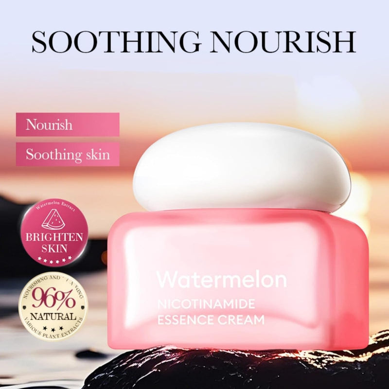 Watermelon Niacinamide Vitamin B3 HA Face Cream Lotion,Face Moisturizers | Firming Hydrating Facial Creams,Moisturizing Facial Skin Care Cream,Brighten skin tone 50g 1.76 OZ