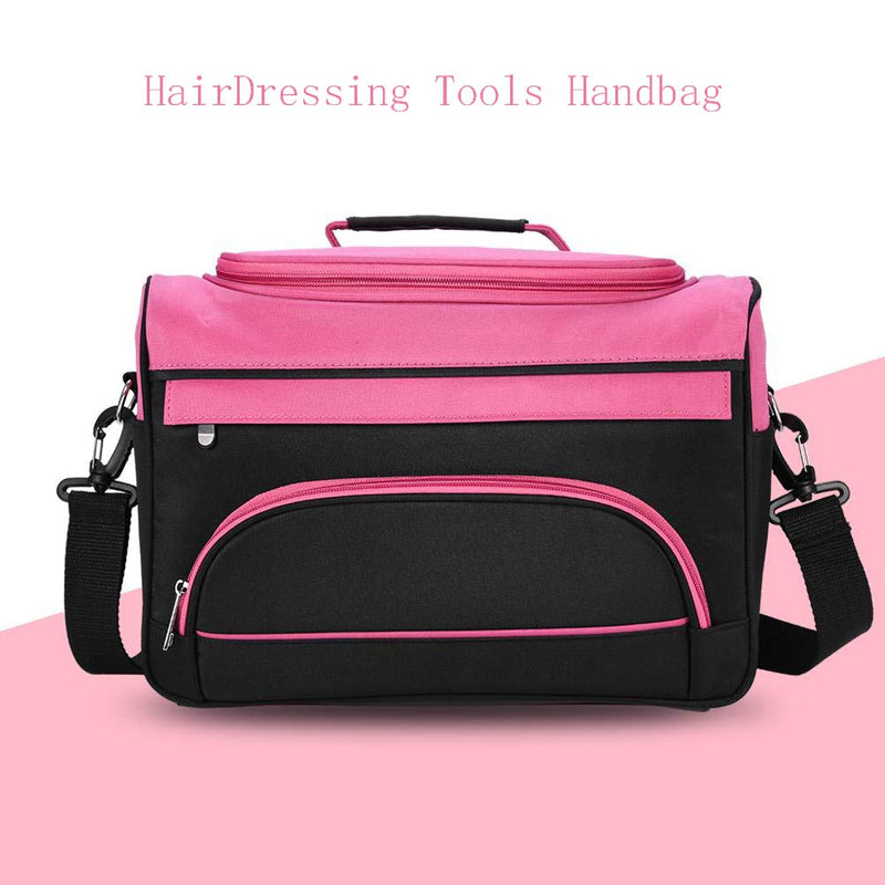 xuuyuu Hairdressing Tool Salon Case, Portable Travel Cosmetic Organizer Handbag Hair Equipment Carrying Case Mobile Large Capacity Cosmetology Organizer with Strap for Hair Stylist Shoulder Carrying