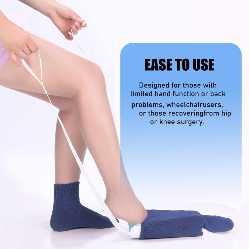 [Australia] - Sock Aids for Putting on Socks, Sock Aid Device for Seniors, Sock Aid Tool for Elderly, Disabled, Pregnant, Sock Helper Pulling Assist Device 
