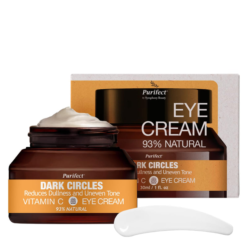 Purifect Dark Circles Vitamin C Eye Cream Skin - Brightening Under Eye Cream Treatment for Women & Men, Hydrates & Moisturizes, Helps Dryness & Wrinkles, Use Day or Night - 1 fl oz