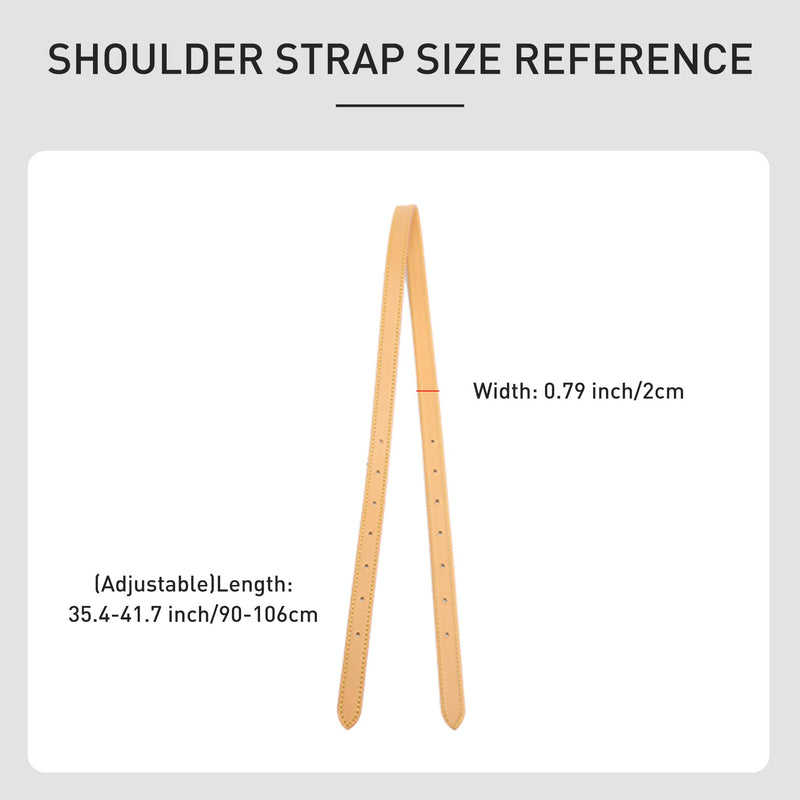 Vachetta Leather Strap Purse Straps Replacement Crossbody Compatible with Carryall Tote Bag,Vegetable Tanned Top Cowhide Leahter Bag Strap,Width0.79'',Length35.4-41.7'',Beeswax Beeswax 0.79"width*41.7"length
