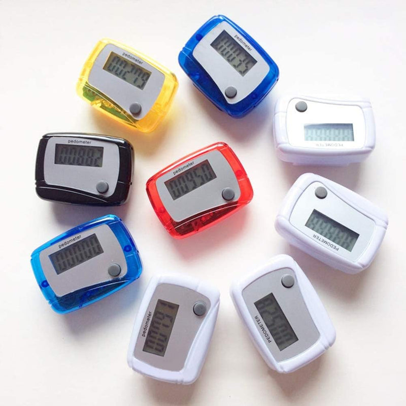 [Australia] - Portable Counter Mini Digital LCD Pedometer Sports Walking Running Step Counter Meter Walking Distance Miles, Daily Target Monitor, Exercise Time, Calorie Counter Red 