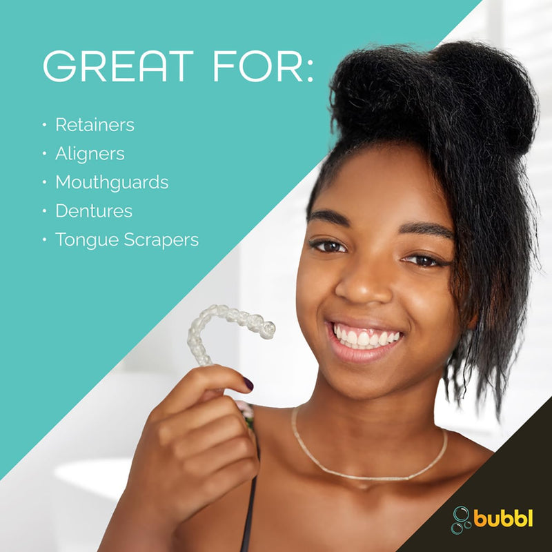 [Australia] - Bubbl 120 Tablet Retainer Cleaner for Invisalign Wire Retainer Cleaner Night Guard Cleaner and More Remove Odors and Stains for Cup or Ultrasonic Cleaners 4 Month Supply 