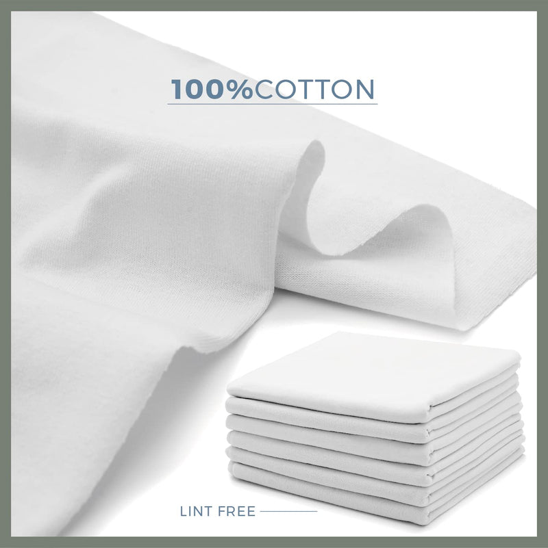 [Australia] - VALENGO New Lint Free Rags 100% Cotton Cloth, Soft Tshirt Rags, Lint Free Cloth for Staining Wood, Cast Iron, Rags for Cleaning, Dusting, Polishing, Painting Art, Bag of 7 Rags 17”x17”- (Pack of 7) Pack of 7 