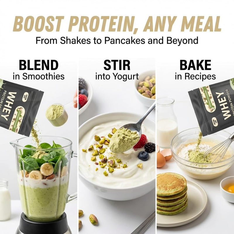 Whey Protein Powder – Fast Absorbing Whey Protein for Muscle Building & Recovery, 24g Protein Per Serving, Low Calorie Protein Shake, 20 Servings (640g) (Pistachio) Pistachio