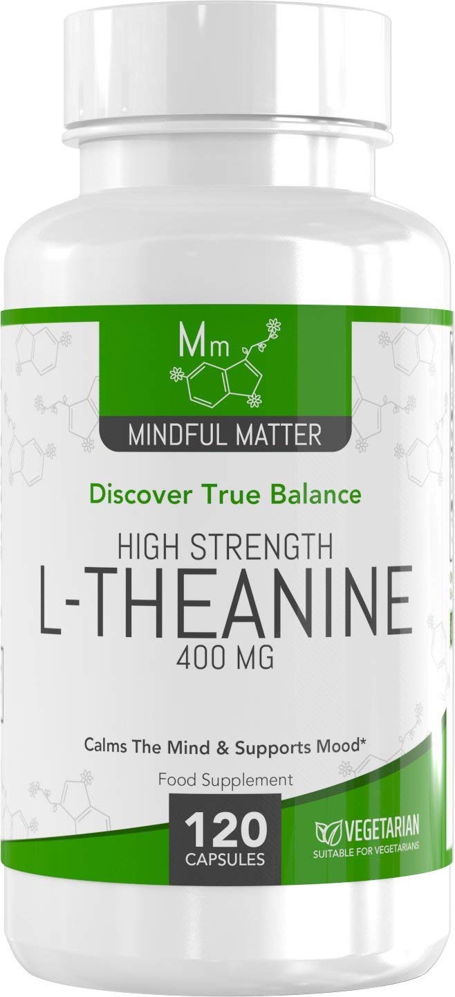 MM L Theanine | 120 L-Theanine Capsules from Green Tea - High Strength 1000mg Green Tea Extract Providing 400mg L'theanine per Serving | L Theanine Supplement | Non-GMO Gluten Free | Made in UK