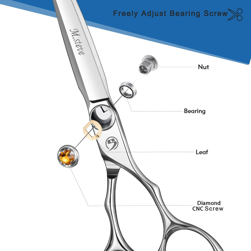 Professional Hair Cutting Scissors 6 Inch, VG10 Stainless Steel Barber Shears, Extremely Sharp Hairdressing Scissors for Salon & Home Use, Ambidextrous Left Right Hand Hair cutting shears