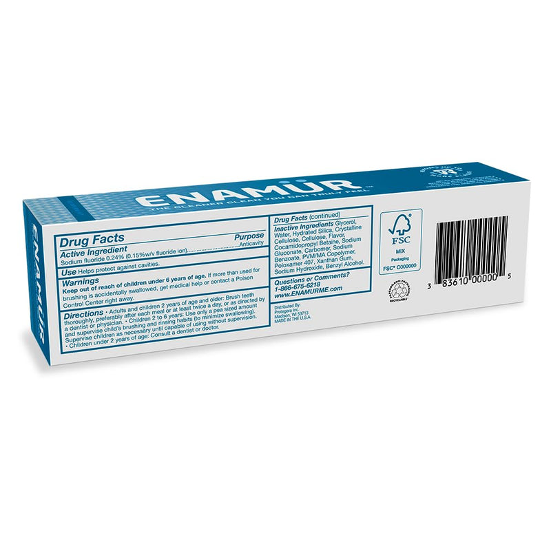 [Australia] - ENAMUR Premium Plaque & Stain Removal Toothpaste - New Launch Special: Plant Fiber Technology Removes 7X More Plaque, Whitens, Protects Enamel, 5.2 oz 