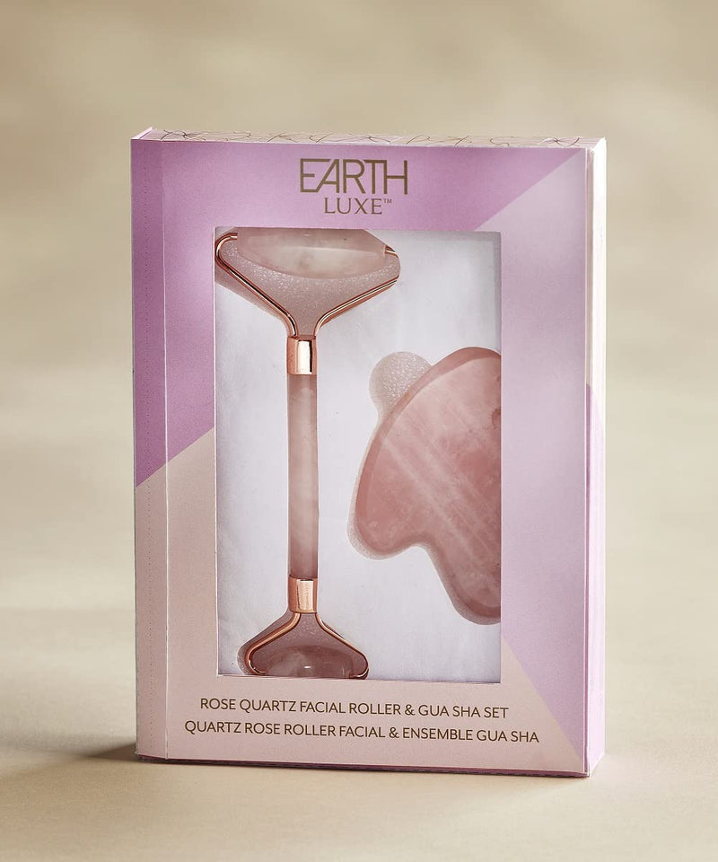 Giftcraft 935624 Facial Massage Kit, 6.7 inch Height, Stone and Alloy, Rose Quartz