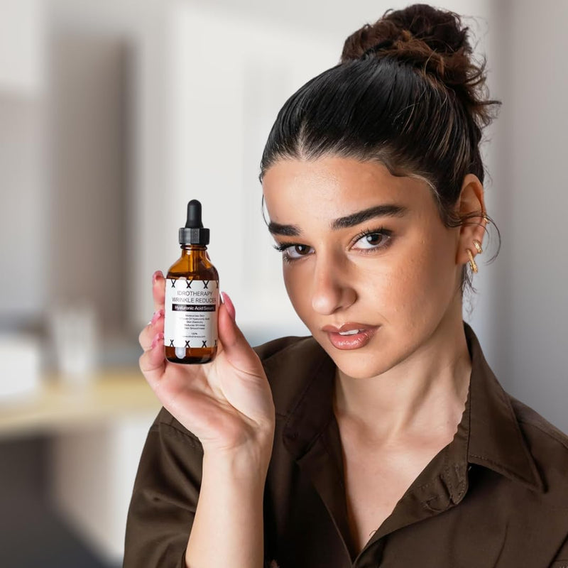 Face Serum Moisturizer for Women, Hyaluronic Serum with 3 Types of Hyaluronic Acid, Argan Oil & Vitamin E, Hydrating Serum for Face (2fl.oz/60ml)