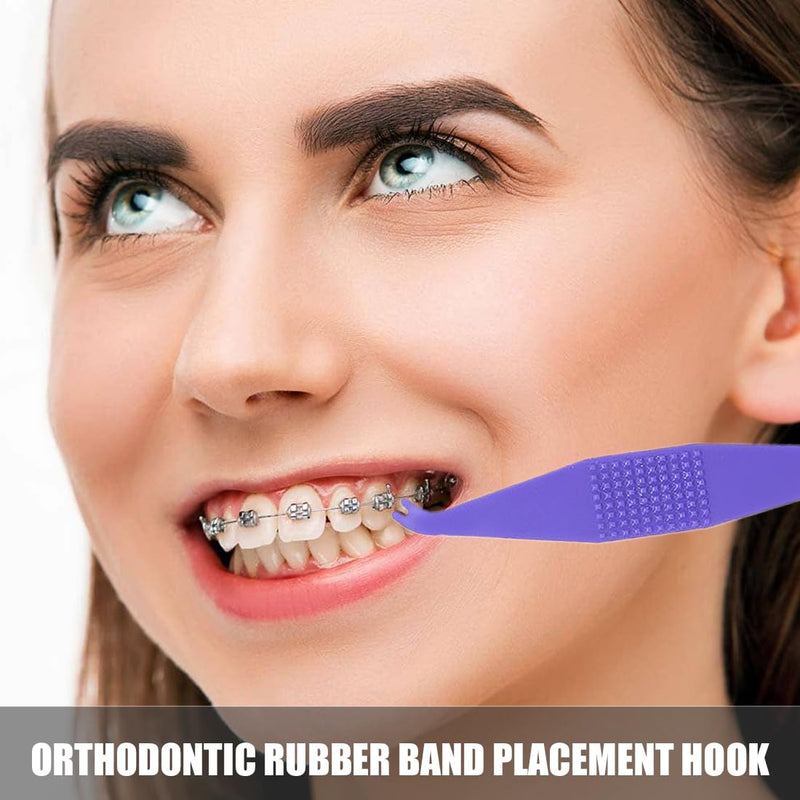 [Australia] - WeddHuis 8pcs Orthodontic Elastic Disposable Plastic Braces Braces Material Placement Removal Tools Elastic Rope Hook 