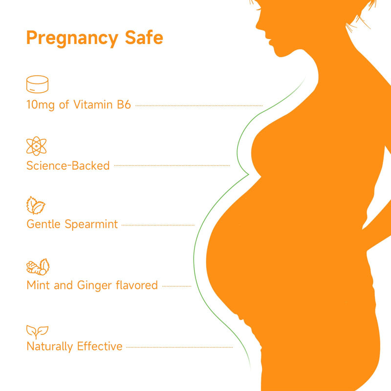 Morning Sickness Drops, Nausea Relief for Pregnant Women, Ginger Candy for Upset Stomach & Motion Sickness Relief, Added Vitamin B6 for Pregnancy Nausea Relief, 30 Individually Lozenges Morning Sickness 30 Count