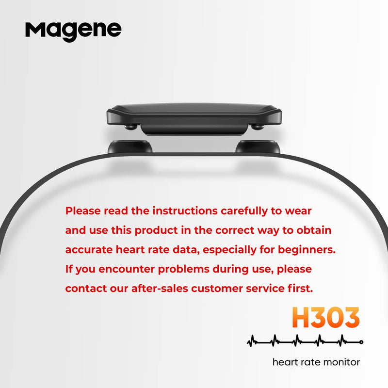 [Australia] - Magene H303 Heart Rate Monitor, Heart Rate Sensor Chest Strap, Protocol ANT+/Bluetooth, Compatible with iOS/Android APPs 
