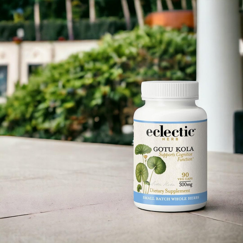 [Australia] - Eclectic Institute Non-GMO Gotu Kola | Circulatory, and Cognitive Support | 90 CT (300 mg) Blue 90 Count (Pack of 1) 