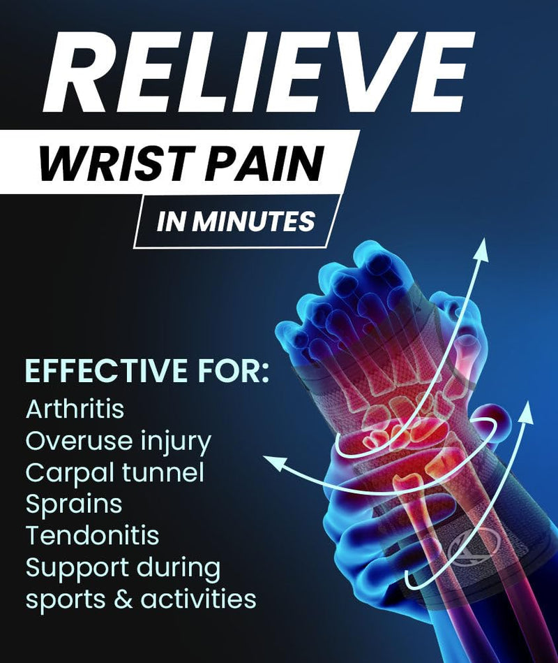 [Australia] - Koprez Wrist Brace - Wrist Support, Best Carpal Tunnel Wrist Brace, Wrist Compression Sleeve, Left Hand Carpal Tunnel Brace, Tendonitis Wrist Brace, Hand Brace Carpal Tunnel, Wrist Wraps for Women Medium Black 1 