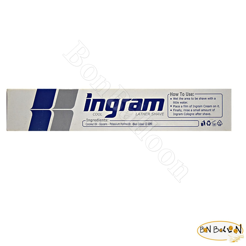 [Australia] - Lather Shave Cool Ingram Shaving Cream Tube 60g Glycerin Coconut Oil Made In Egypt (4 Pack = 8.47 oz / 240 gm) 