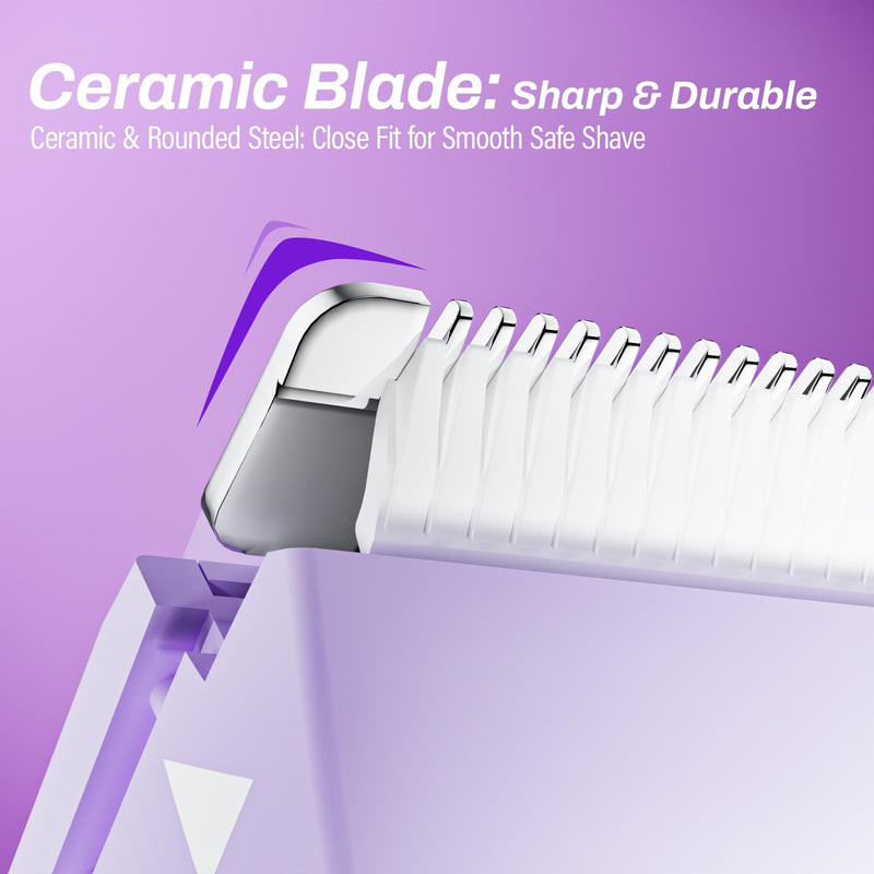[Australia] - Bikini Trimmer for Women, 3 in 1 Electric Razors for Women - Cordless Body Shaver for Trip - IPX7 Waterproof with LED Display, Ceramic Blade, Rechargeable Lady Trimmer for Underarm Body Leg Face 