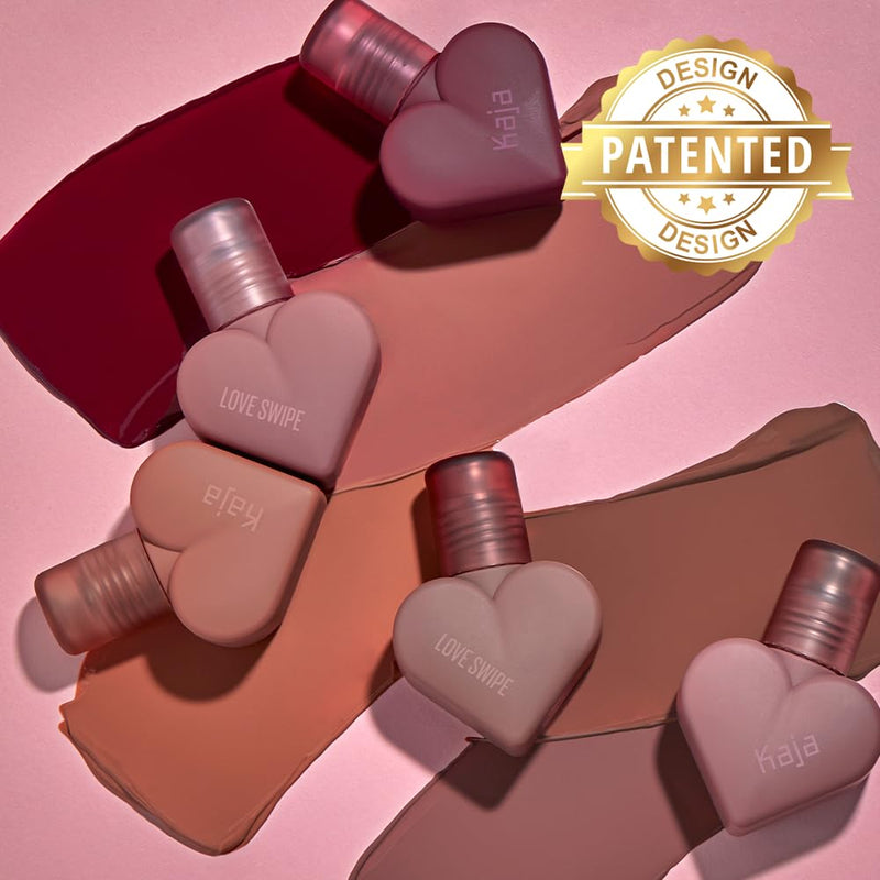 Kaja Lip Mousse - Love Swipe 01 Call Me | with Raspberry Seed Oil and Vitamin E, Buildable, Blendable, Moisturizing, Velvet Finish, Weightless Texture, Deep Shades, Vivid Color, Long Lasting, 0.22 Oz