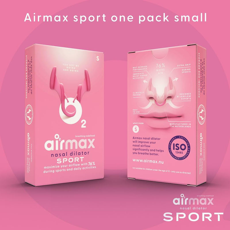 [Australia] - Airmax Sport Nasal Dilator - Breathing aids for Working Out - Small - Vacation Essentials - Fitness, Running, Pilates - Gym Equipment - Transparent - One-Pack 