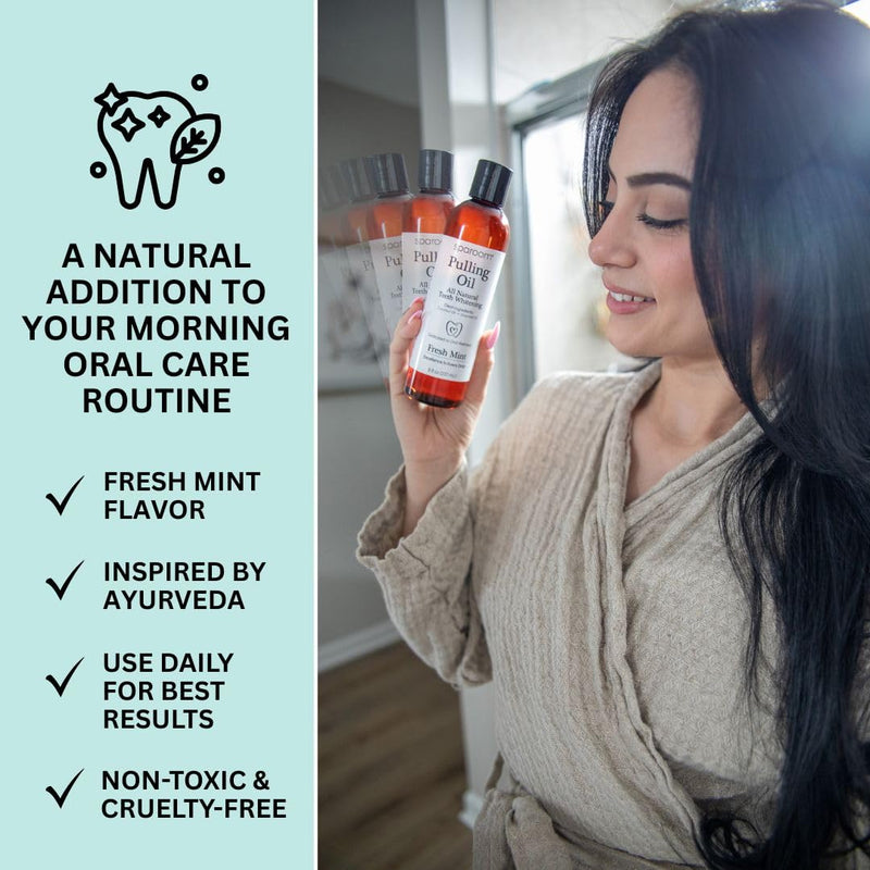 SpaRoom Oil Pulling for Teeth and Gums – Coconut Oil Pulling for Teeth with Tongue Scraper, Fresh Mint Flavor, Natural Mouthwash Alternative for Gum Health, Oral Hygiene, and Breath Support, 8 fl oz 1-pack