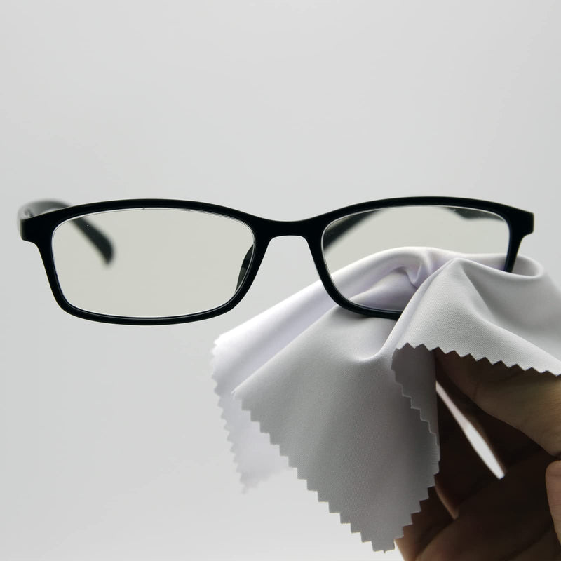 [Australia] - Eyeglasses Cleaning Cloth Glasses Cloths Bulk (5.5"x5.5", White, 100 pcs, No logo) for Eyeglasses, Lenses, Phones, Screens, Camera, Silverware, Delicate Surfaces (V1505) 