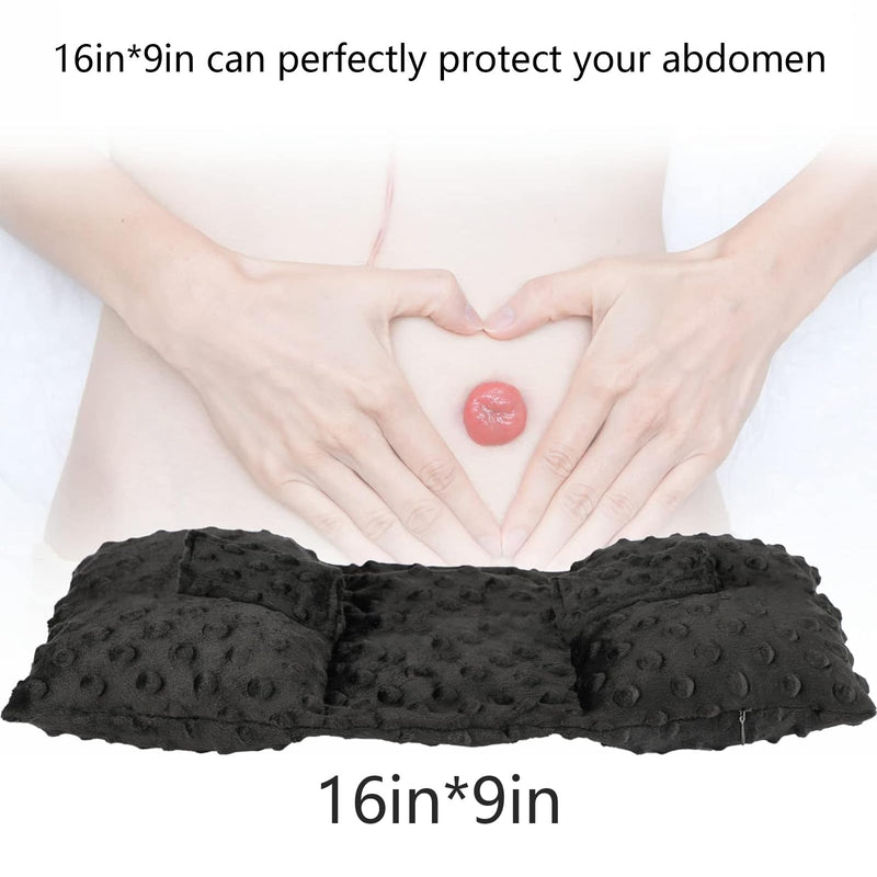 [Australia] - Ostomy Seatbelt Pillow Ostomy Supplies Seat Belt Protector for Stoma Guard Colostomy Bag Cover Supplies Ileostomy Urostomy Support Riding Cushion Minky Dot Black 1pcs Black 