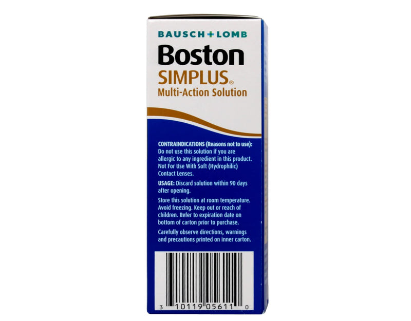 Bausch & Lomb Boston Simplus Multi-Action Solution, 3.5 OZ (Pack of 4)